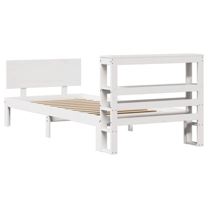Bedframe Met Hoofdeinde Zonder Matras 90 x 200 cm Wit