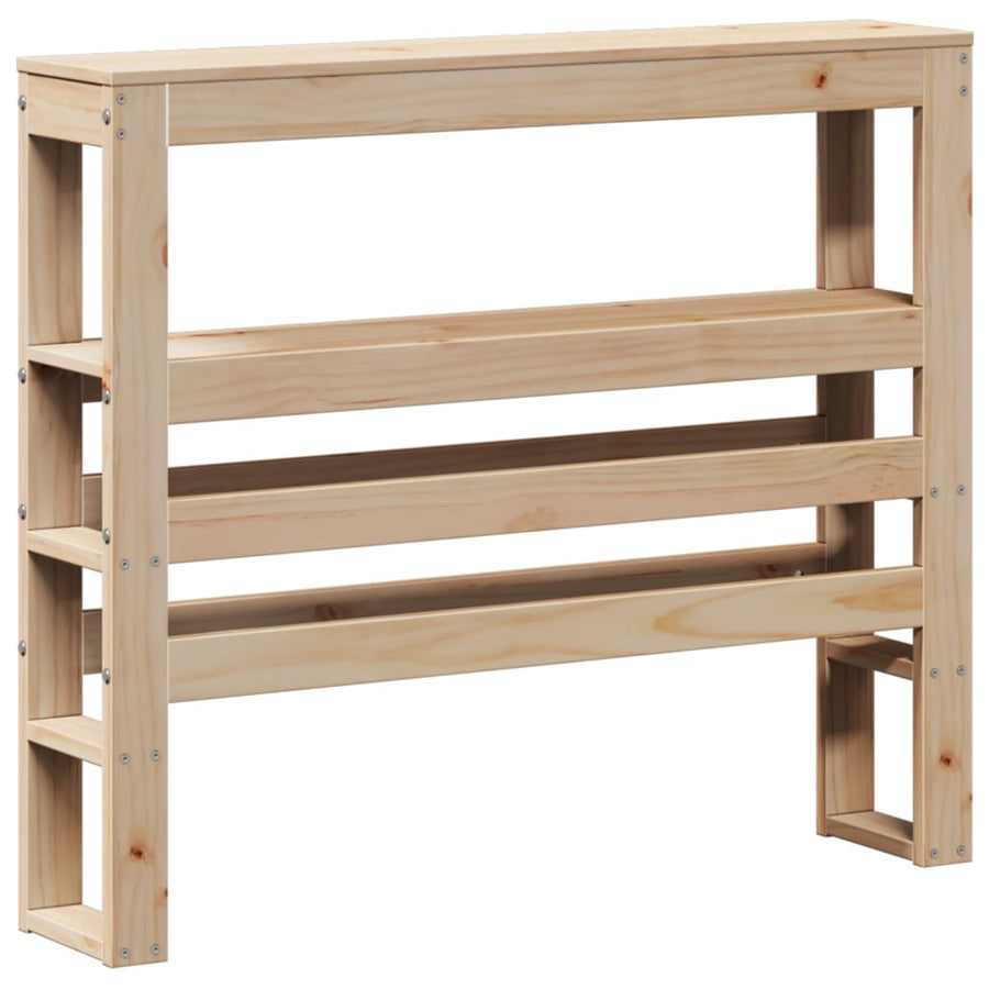 Bedframe met hoofdbord massief grenenhout 90x190 cm