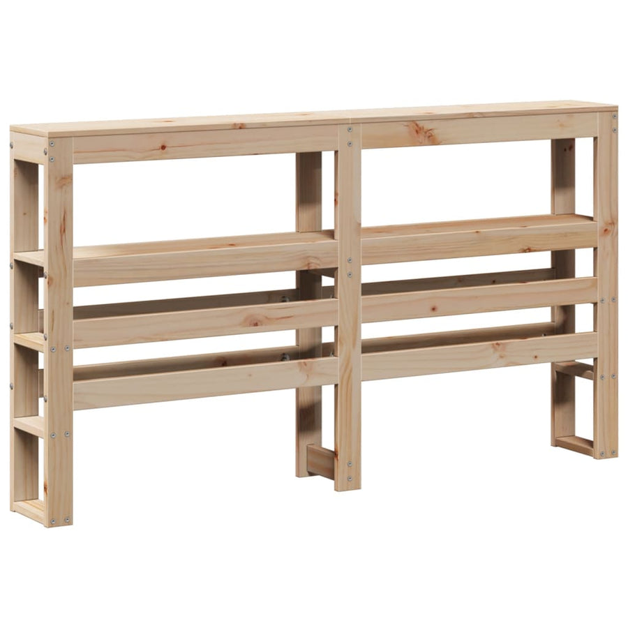Bedframe met hoofdbord massief grenenhout 120x190 cm