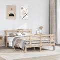 Solid pine bed frame with headboard 150x200 cm