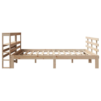 Bedframe met hoofdbord massief grenenhout 180x200 cm