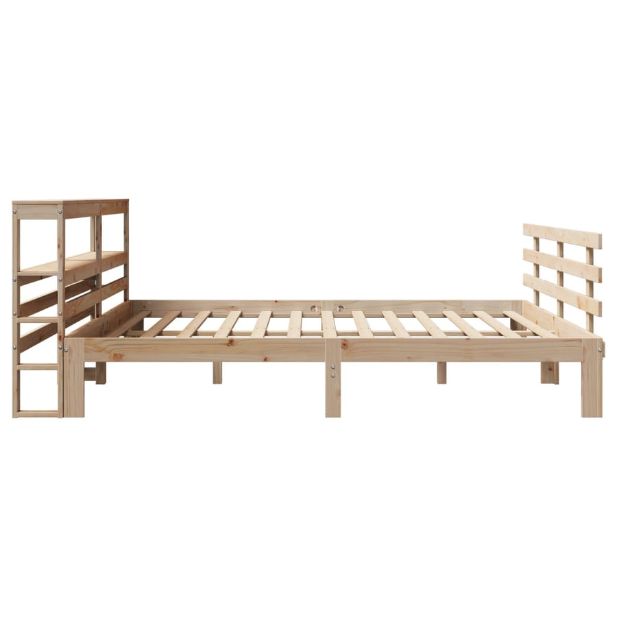 Bedframe met hoofdbord massief grenenhout 180x200 cm