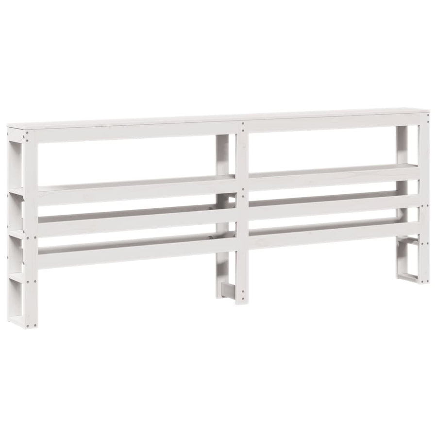 Bedframe met hoofdeinde zonder matras 180x200 cm wit