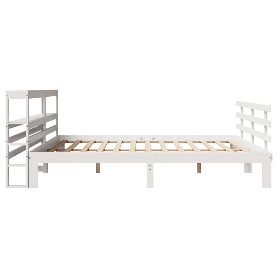 Bedframe met hoofdeinde zonder matras 180x200 cm wit