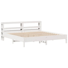 Bedframe zonder matras massief grenenhout wit 200x200 cm