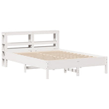 Bedframe zonder matras massief grenenhout wit 160x200 cm