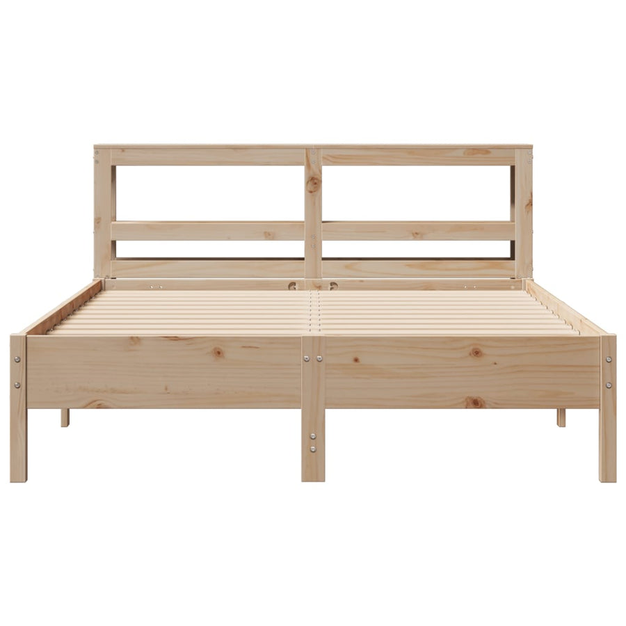 Bedframe zonder matras massief grenenhout 140x200 cm