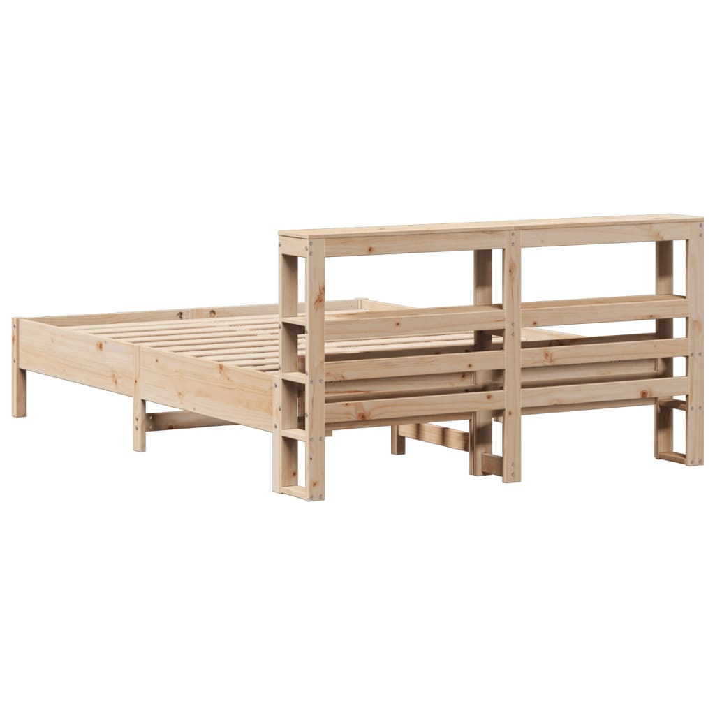 Bedframe zonder matras massief grenenhout 140x200 cm