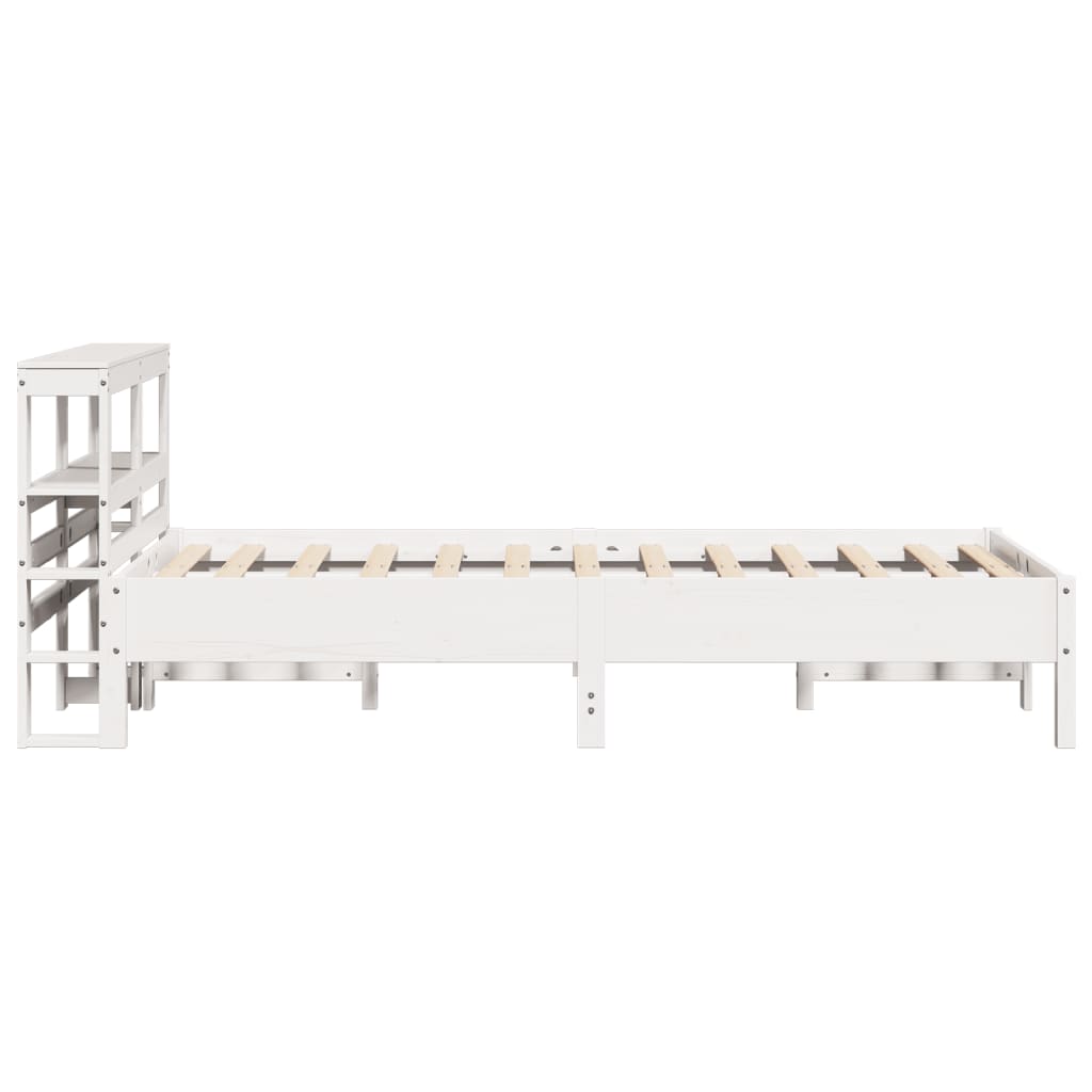 Bedframe Zonder Matras Massief Grenenhout 90 x 200 cm Wit