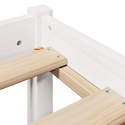 Bedframe Zonder Matras Massief Grenenhout 90 x 200 cm Wit