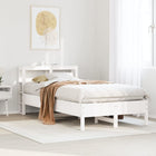 Bed frame without mattress solid pine wood white 90x200 cm