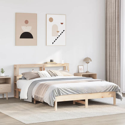 Bedframe zonder matras massief grenenhout 140x190 cm