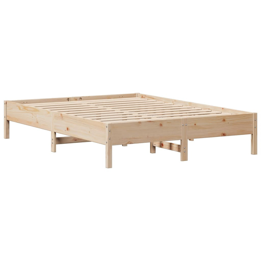 Bedframe zonder matras massief grenenhout 140x190 cm