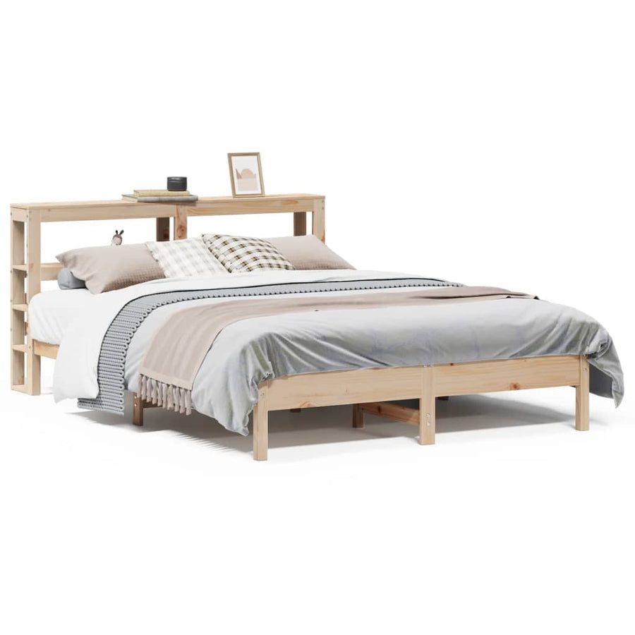 Bedframe zonder matras massief grenenhout 140x190 cm