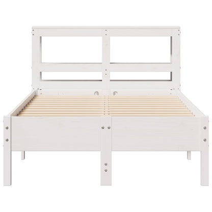Bedframe Zonder Matras Massief Grenenhout 90 x 190 cm Wit
