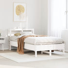 Bedframe massief grenenhout wit 90x190 cm