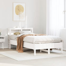 Bedframe Zonder Matras Massief Grenenhout 90 x 190 cm Wit