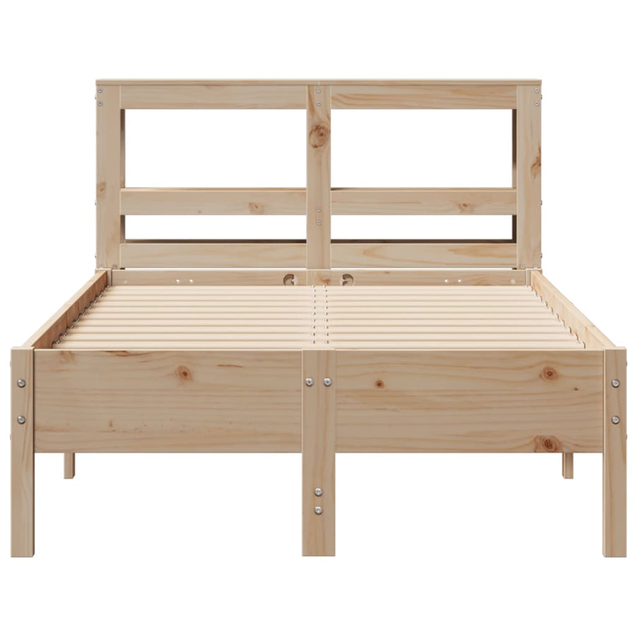 Bedframe zonder matras massief grenenhout 75x190 cm