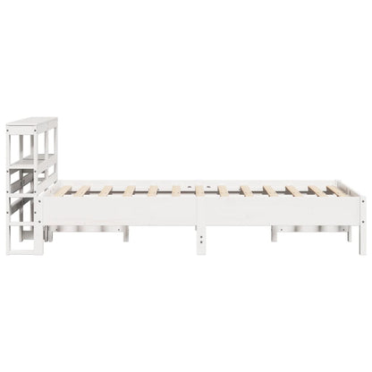 Bedframe zonder matras massief grenenhout wit 75x190 cm