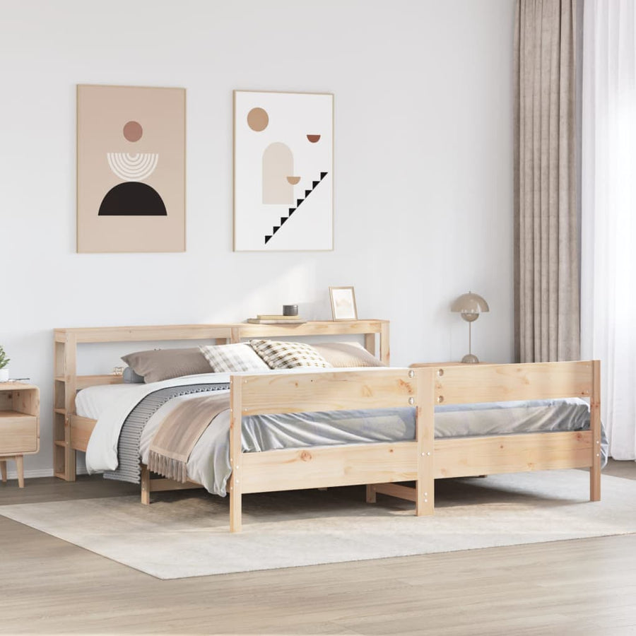 Bedframe Zonder Matras Massief Grenenhout 180 x 200 cm