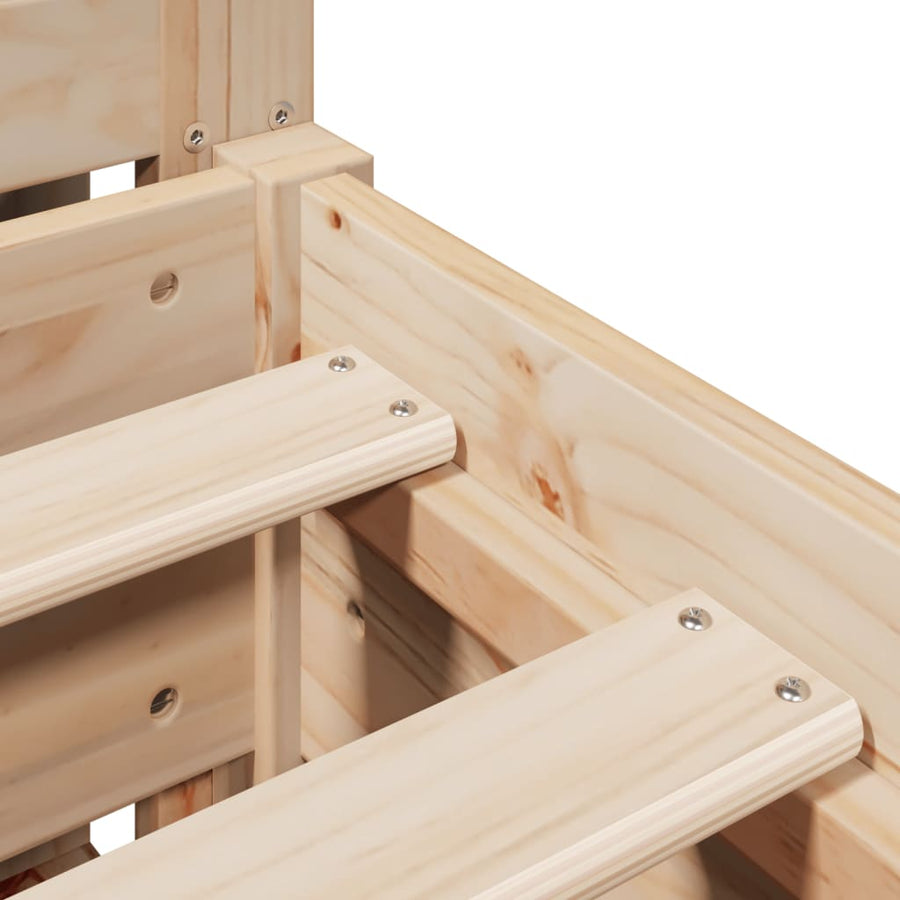 Bedframe zonder matras massief grenenhout 160x200 cm