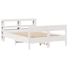 Bedframe zonder matras massief grenenhout wit 160x200 cm