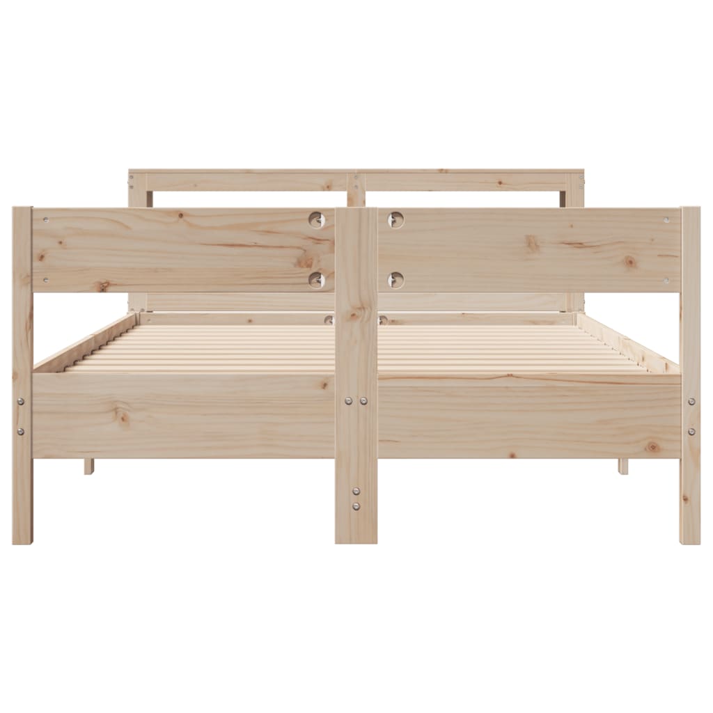 Bedframe zonder matras massief grenenhout 150x200 cm