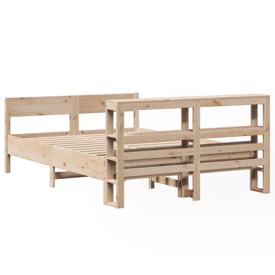Bedframe zonder matras massief grenenhout 140x200 cm