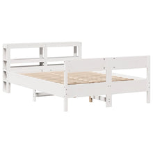 Bedframe zonder matras massief grenenhout wit 140x200 cm