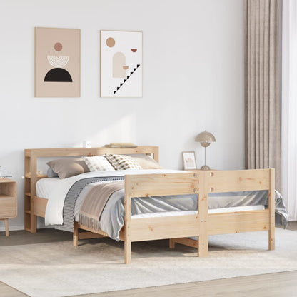 Bedframe zonder matras massief grenenhout 140x190 cm