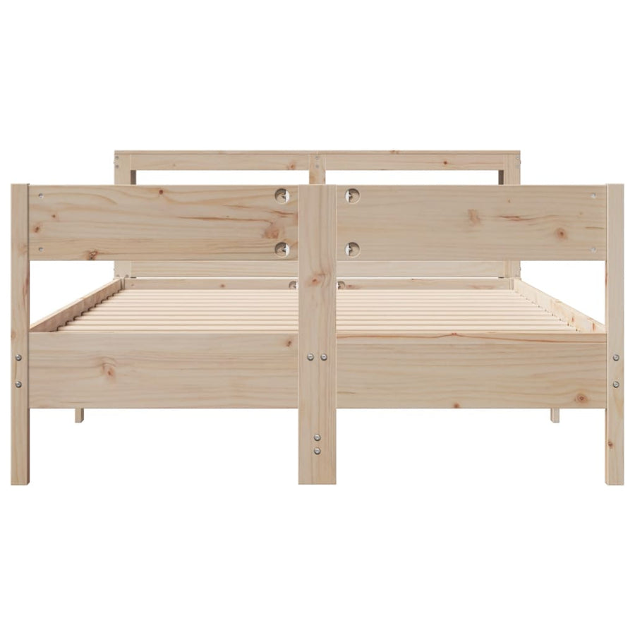 Bedframe zonder matras massief grenenhout 140x190 cm