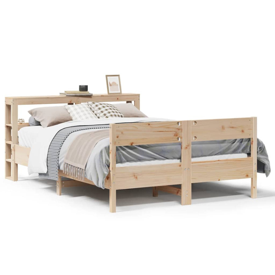 Bedframe zonder matras massief grenenhout 140x190 cm