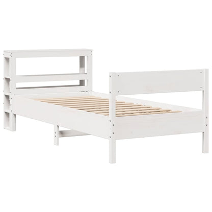 Bedframe Zonder Matras Massief Grenenhout 90 x 190 cm Wit