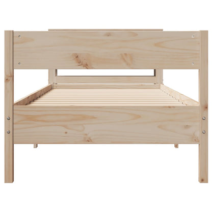 Bedframe zonder matras massief grenenhout 75x190 cm