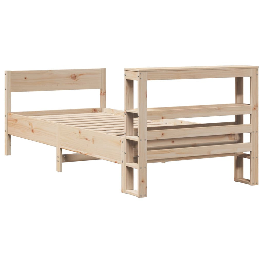 Bedframe zonder matras massief grenenhout 75x190 cm