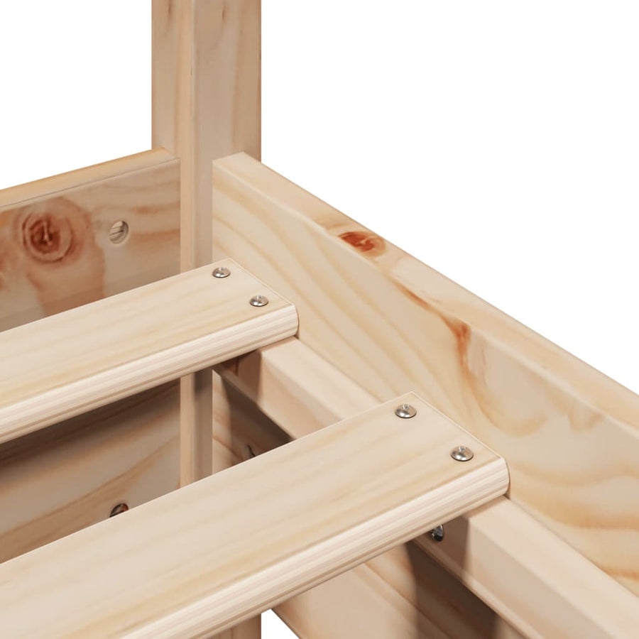 Bedframe zonder matras massief grenenhout 75x190 cm
