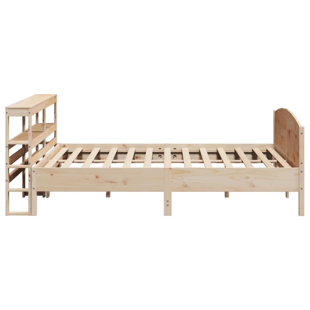 Bedframe Zonder Matras Massief Grenenhout 200 x 200 cm Naturel