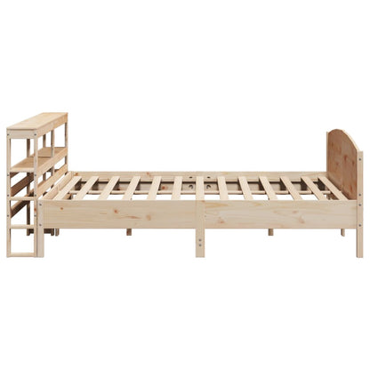 Bedframe Zonder Matras Massief Grenenhout 200 x 200 cm Naturel