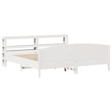 Bedframe zonder matras massief grenenhout wit 200x200 cm