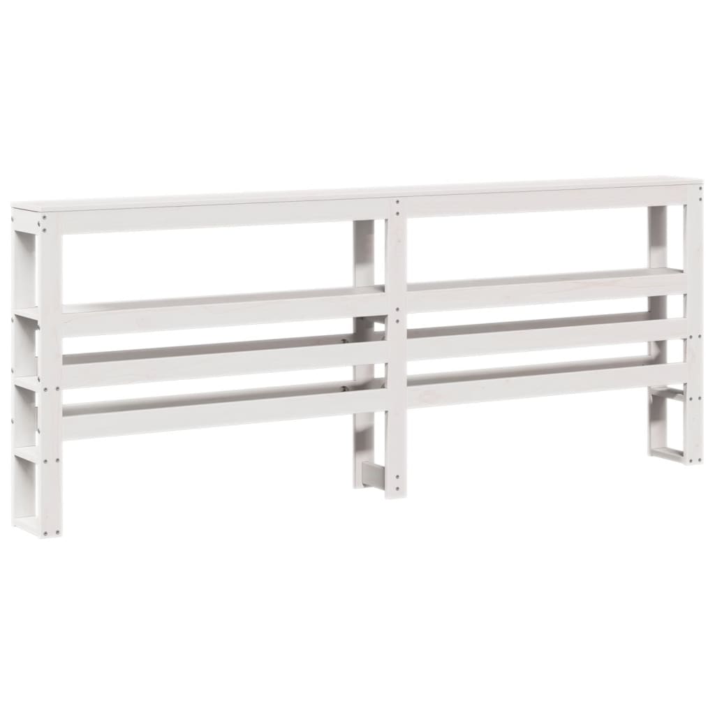 Bedframe zonder matras massief grenenhout wit 200x200 cm