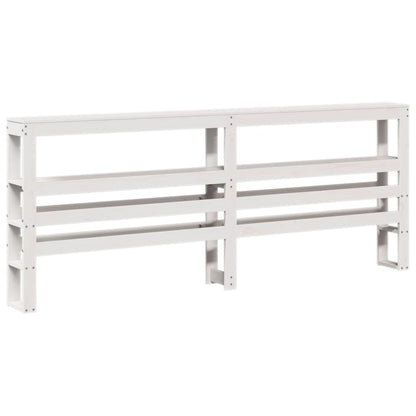 Bedframe zonder matras massief grenenhout wit 200x200 cm