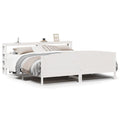Bedframe zonder matras massief grenenhout wit 200x200 cm