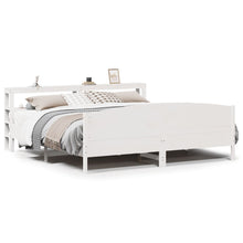 Bedframe zonder matras massief grenenhout wit 200x200 cm
