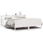 Bed frame without mattress solid pine wood white 180x200 cm