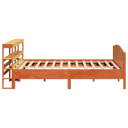 Bedframe zonder matras massief grenenhout wasbruin 180x200 cm