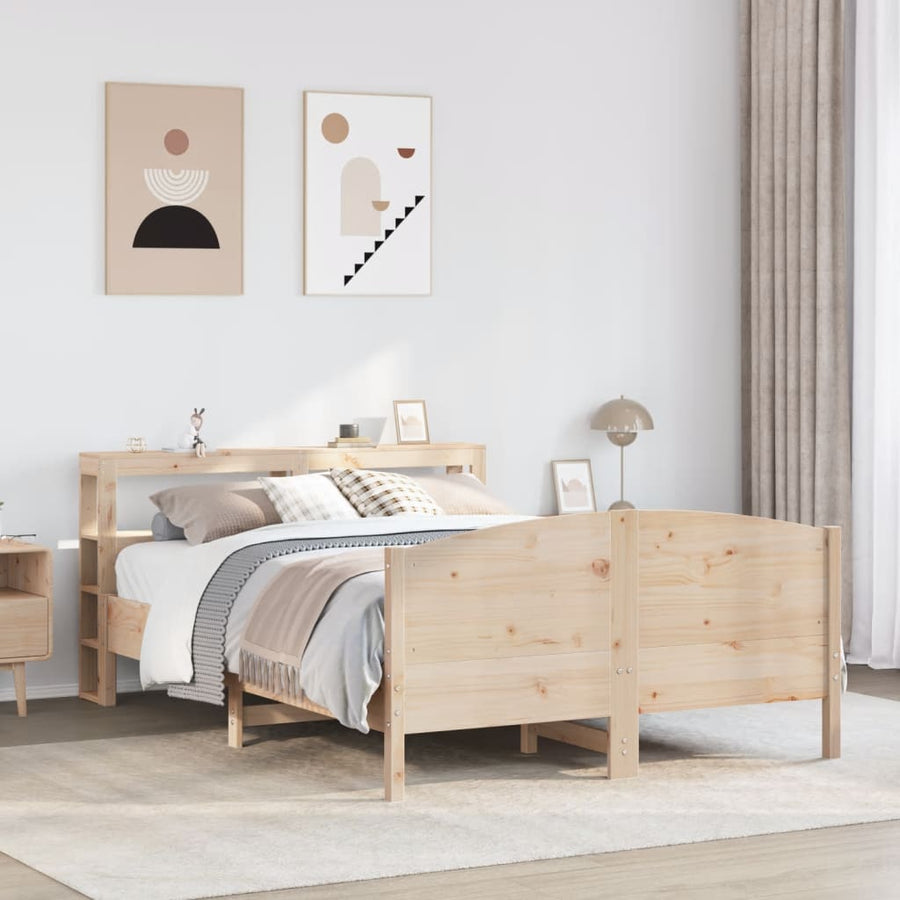 Bedframe zonder matras massief grenenhout 140x200 cm