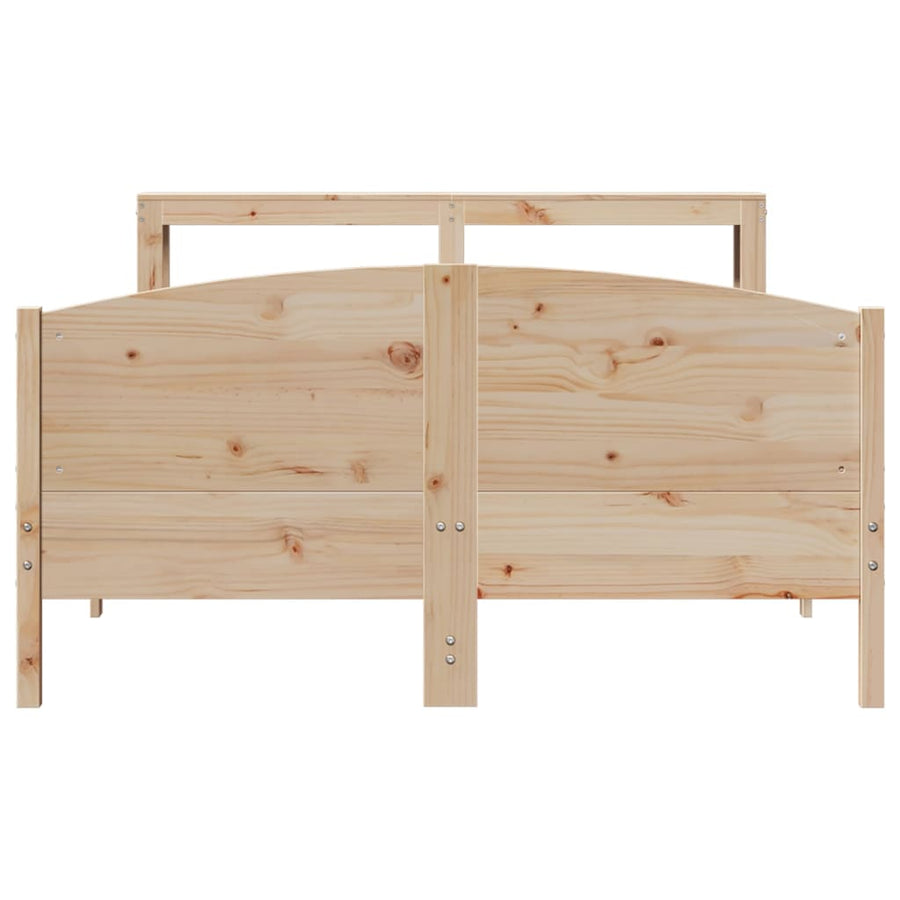 Bedframe zonder matras massief grenenhout 120x200 cm