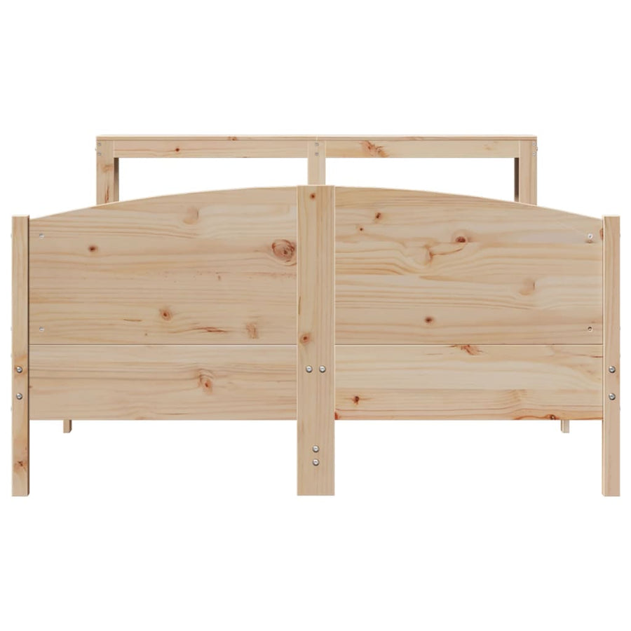 Bedframe zonder matras massief grenenhout 120x190 cm