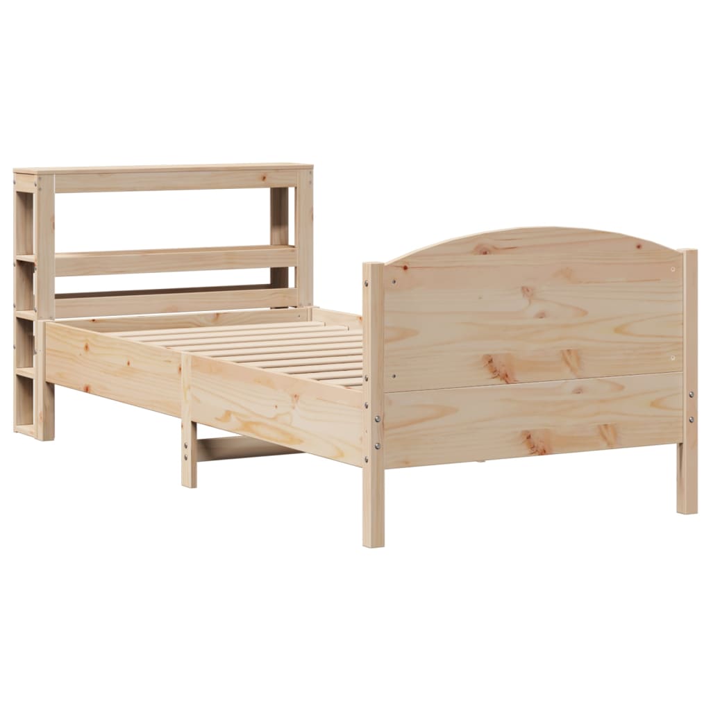Bedframe zonder matras massief grenenhout 75x190 cm