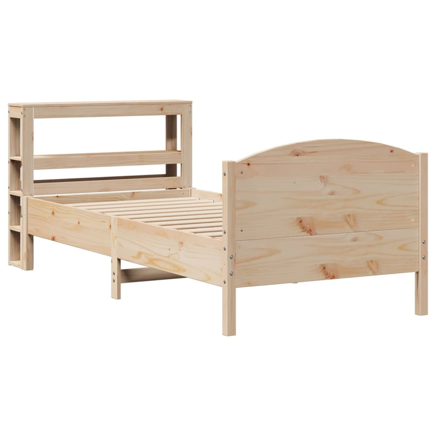 Bedframe zonder matras massief grenenhout 75x190 cm